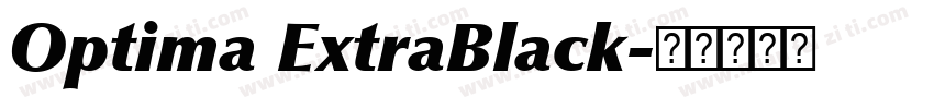 Optima ExtraBlack字体转换